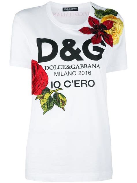 t shirt dolce gabbana io c'ero nera|Cotton T.